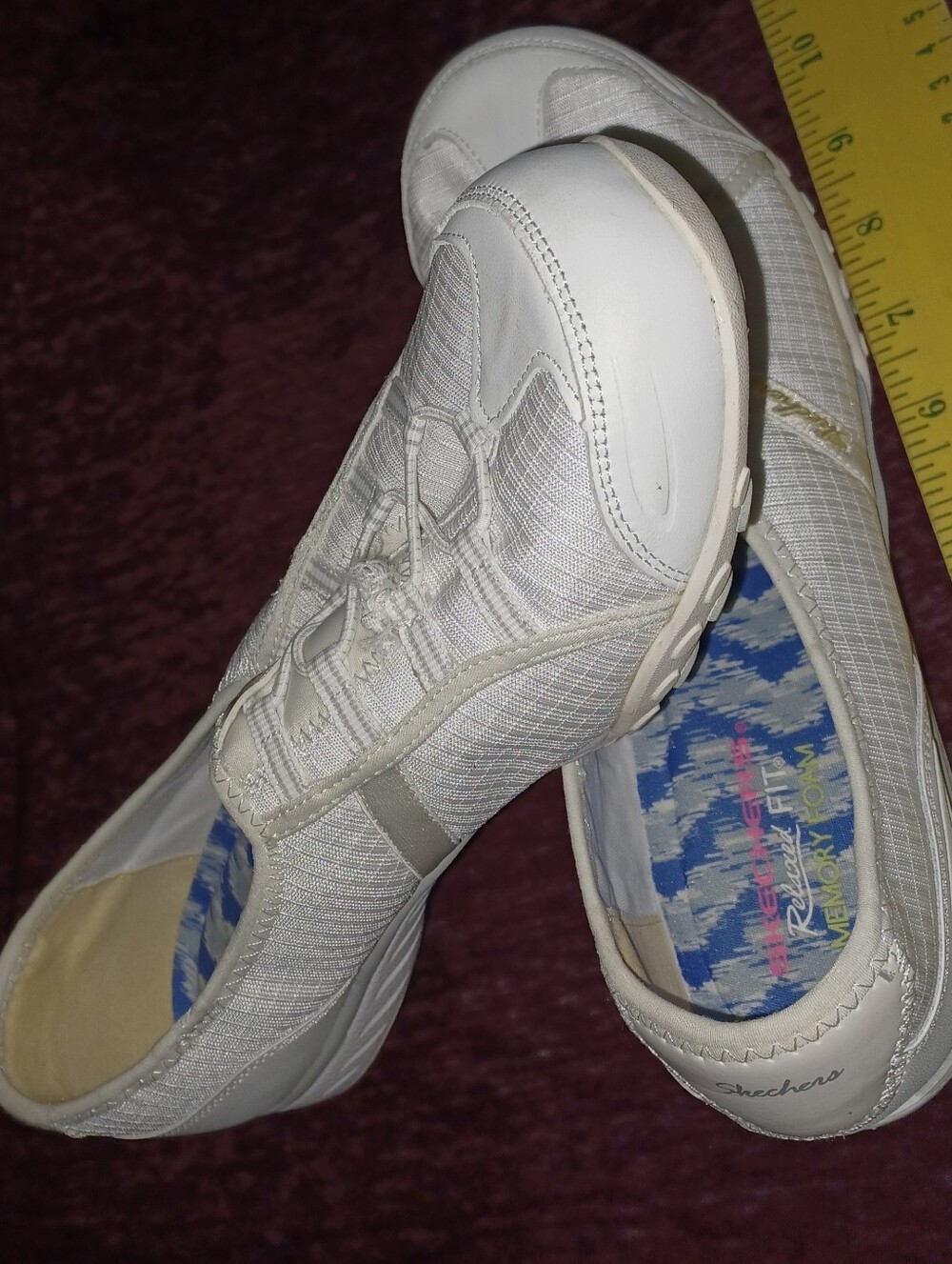 Skechers women breathe easy Allurre all-White Memory Foam